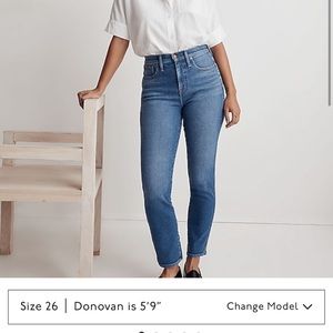 Madewell Curvy Stovepipe jeans